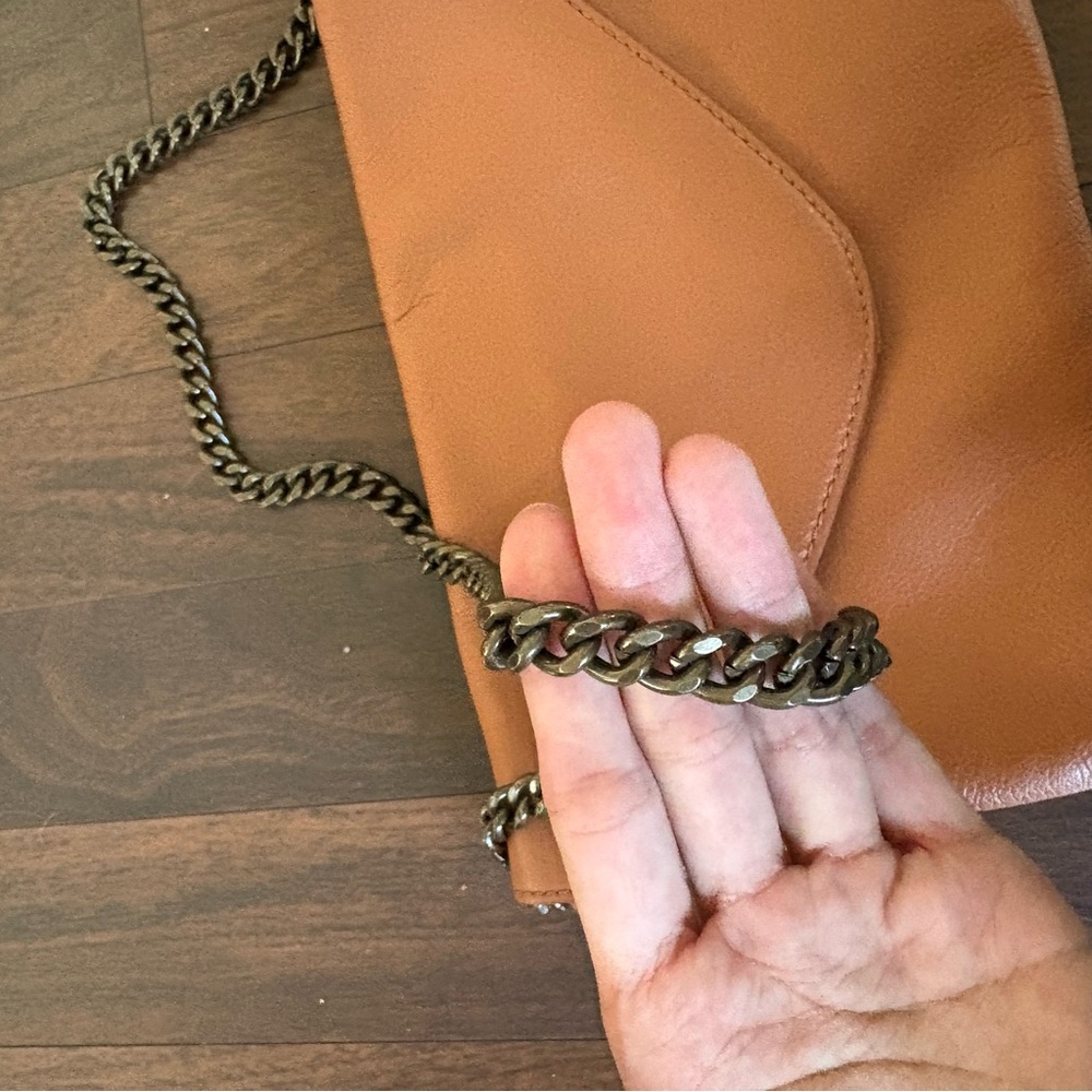 J Crew Leather Envelope Shoulder Bag Purse View 3